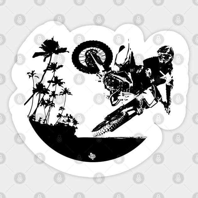 Motocross Palms Sticker by CamcoGraphics